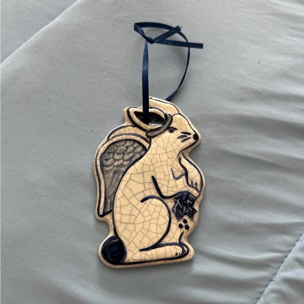 Dedham Pottery Bunny Ornament
